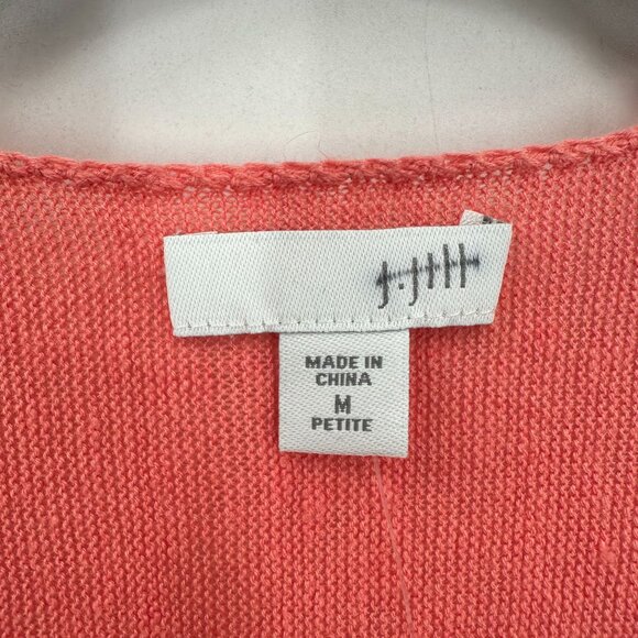 J. Jill Womens Petite Cardigan Shrimp Color Linen Blend Open Front Sizes XSP/MP - Picture 5 of 8